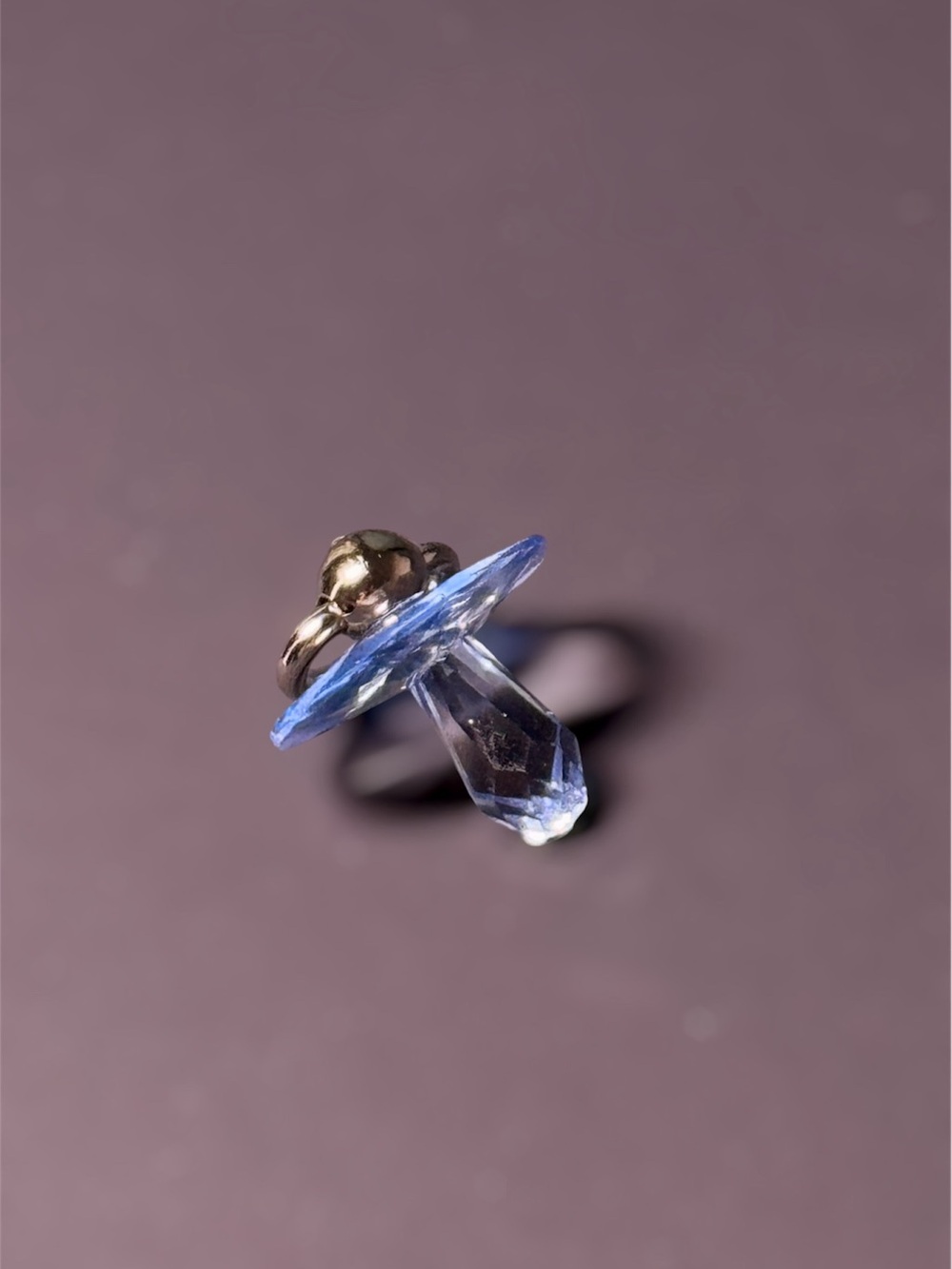 Rare Retired Swarovski Crystal Pacifier Light Sapphire Figurine 1127871